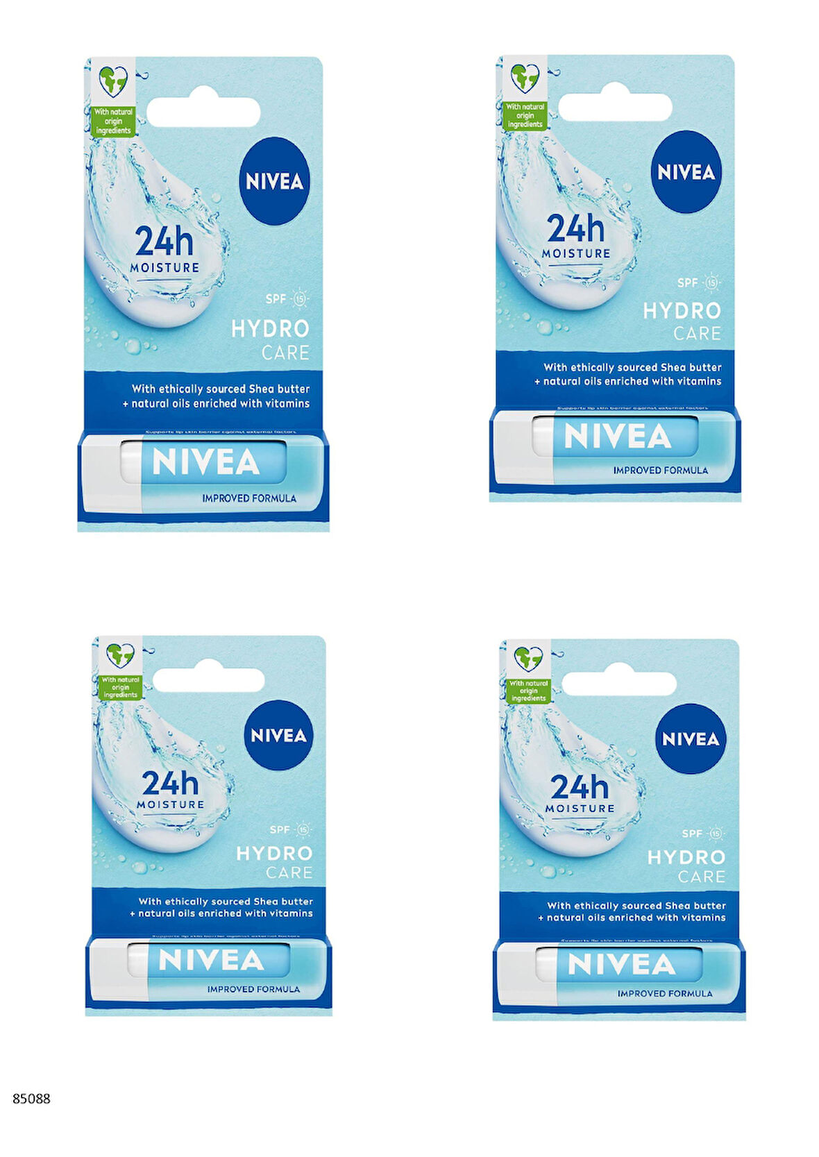 85088 NIVEA Hydro Care SPF 15 Dudak Bakım Kremi  4 ADET