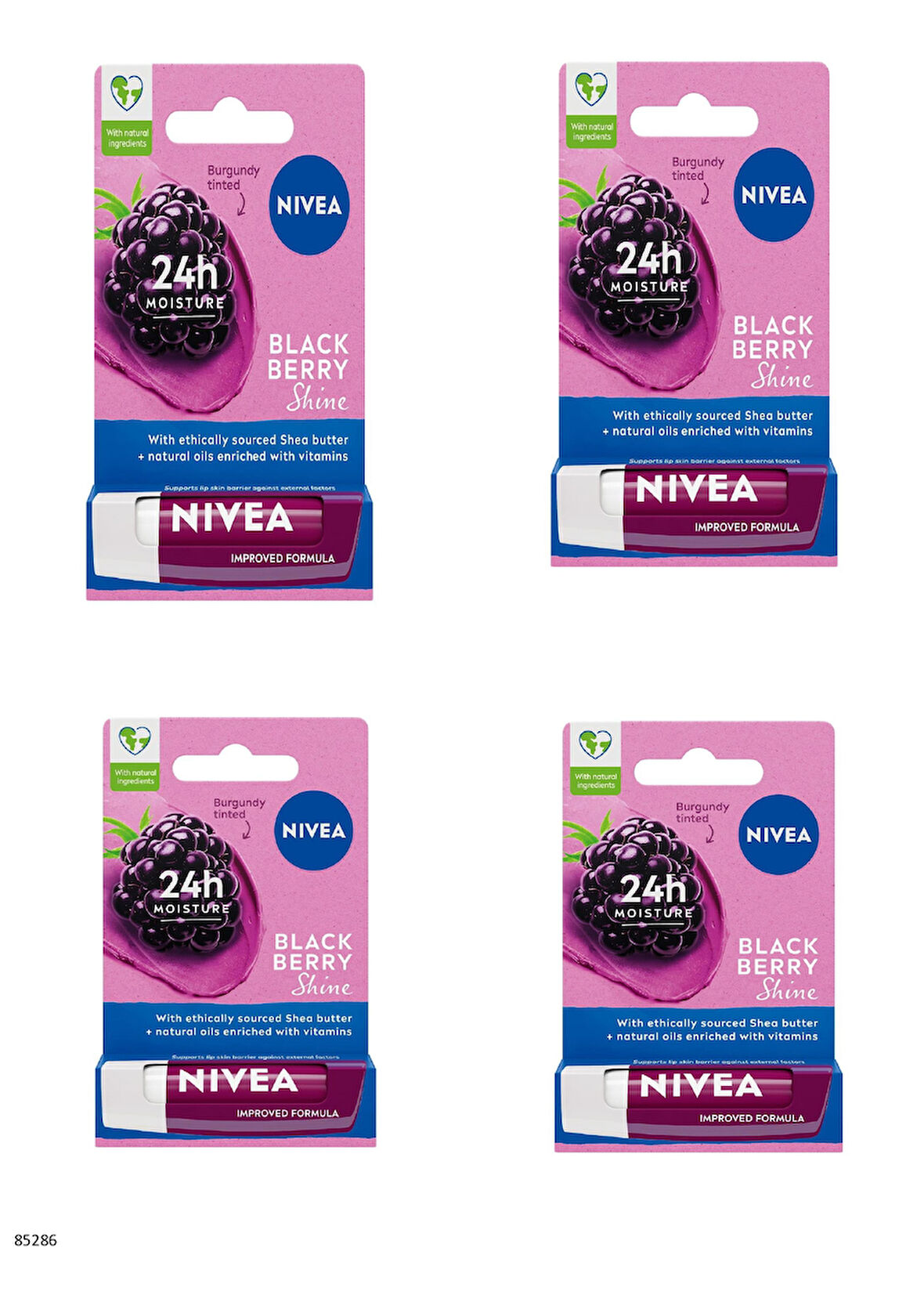 85286 NIVEA Böğürtlen Dudak Bakım Kremi  4 ADET