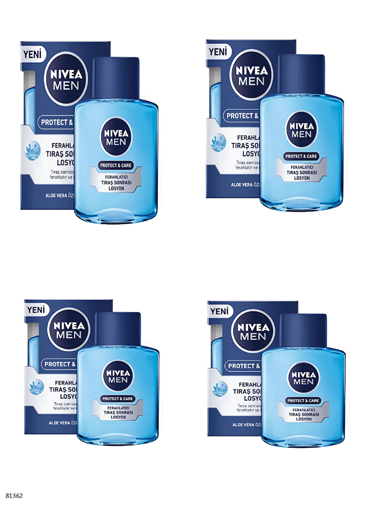 81362 NIVEA MEN PROTECT & CARE FERAHLATICI TIRAŞ SONRASI LOSYON  4 ADET