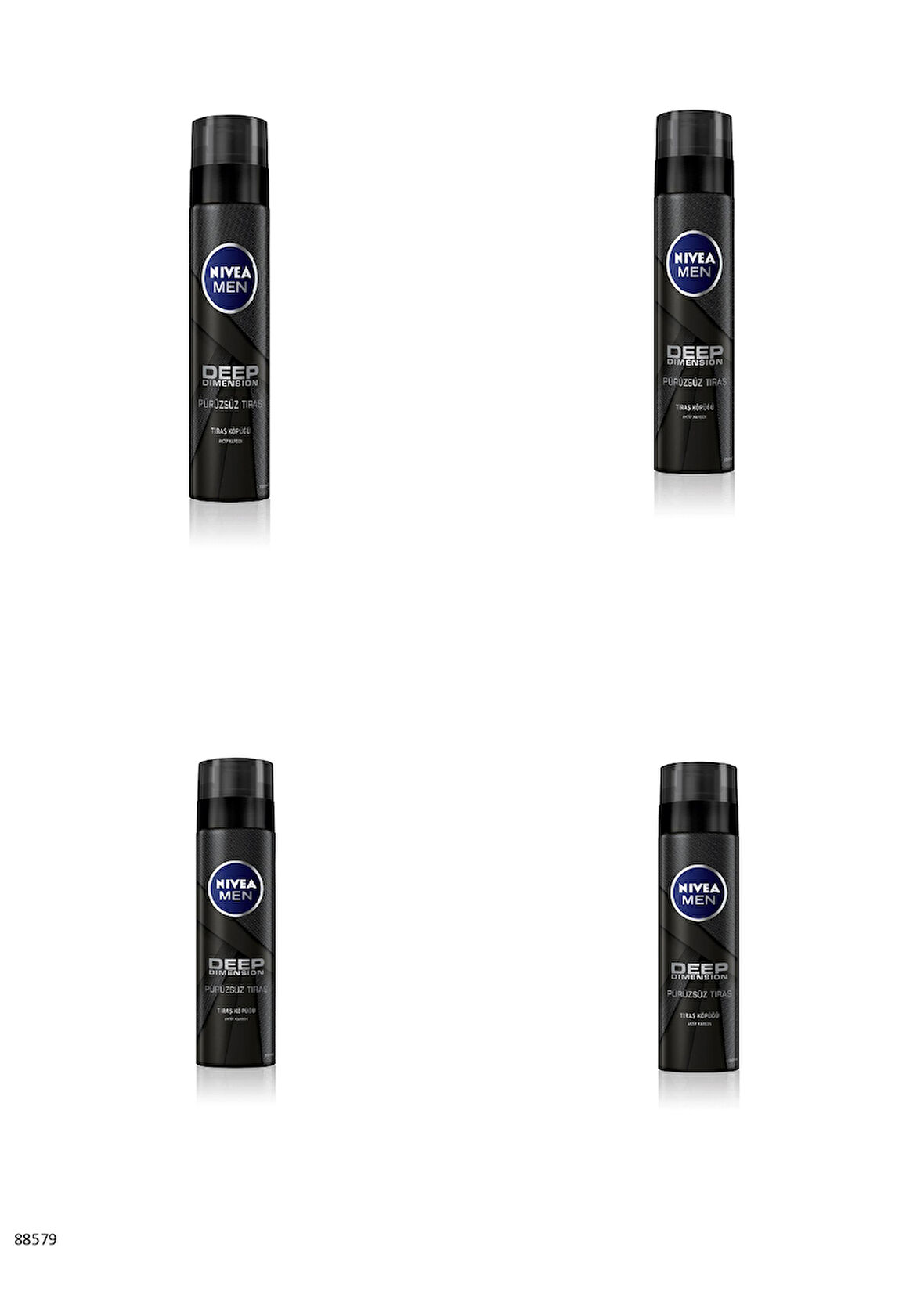 88579 NIVEA MEN DEEP DIMENSION TIRAŞ KÖPÜĞÜ  4 ADET