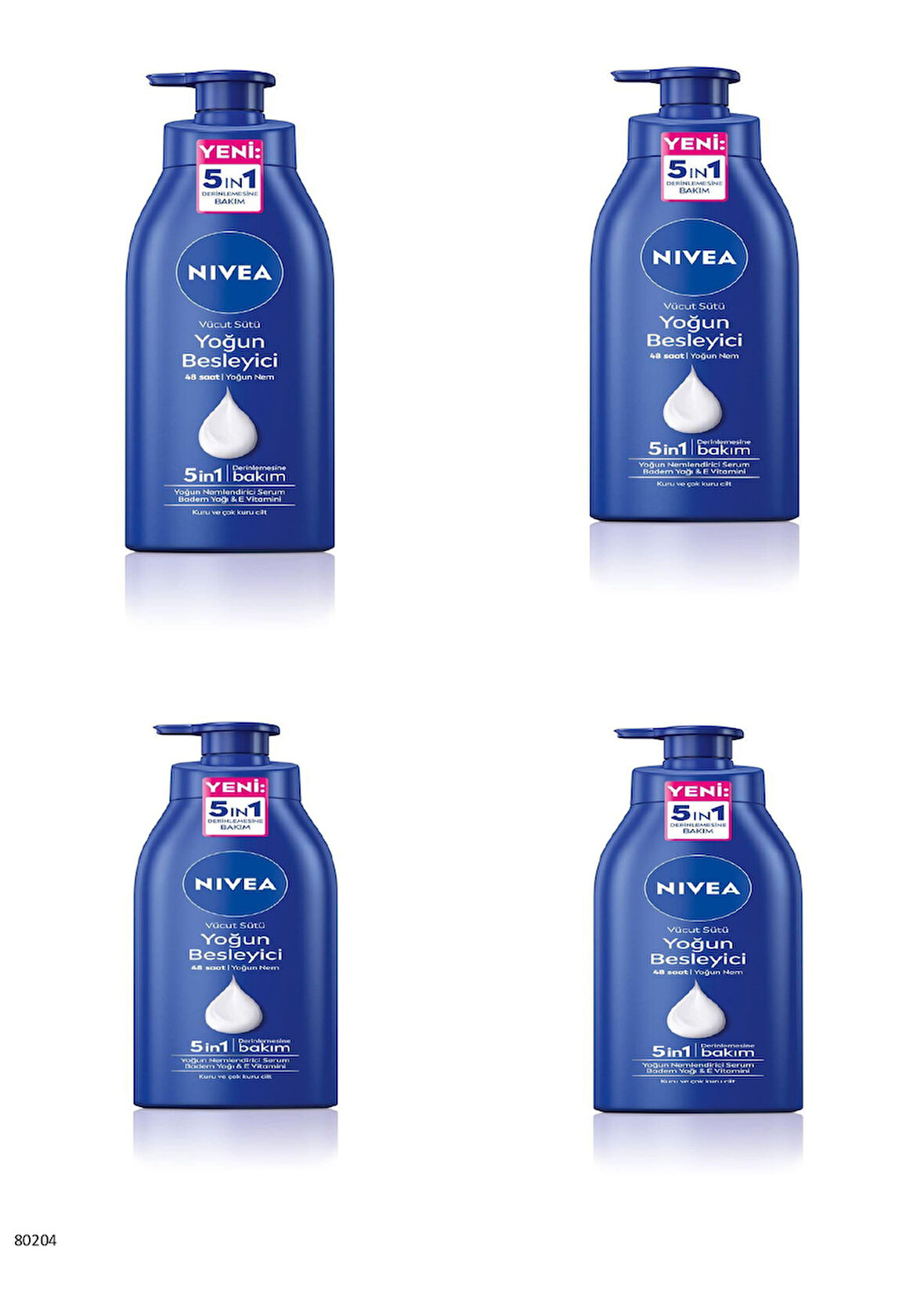 80204 NIVEA Besleyici Vücut Sütü  4 ADET