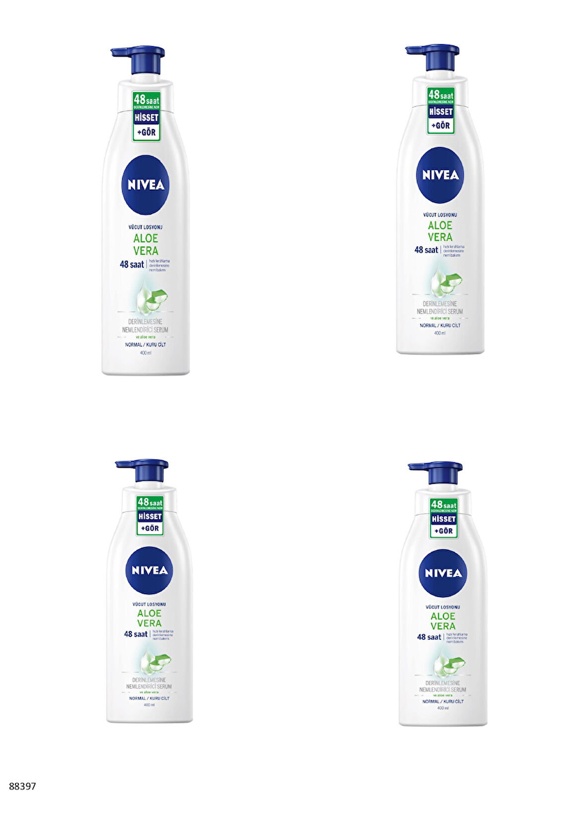 88397 NIVEA ALOE VERA VÜCUT LOSYONU  4 ADET