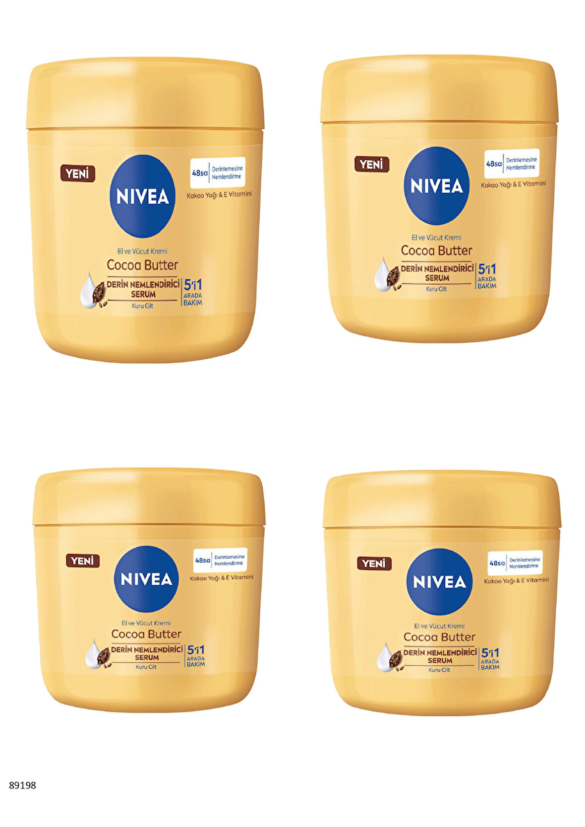89198 NIVEA COCOA BUTTER EL VE VÜCUT BAKIM KREMİ  4 ADET