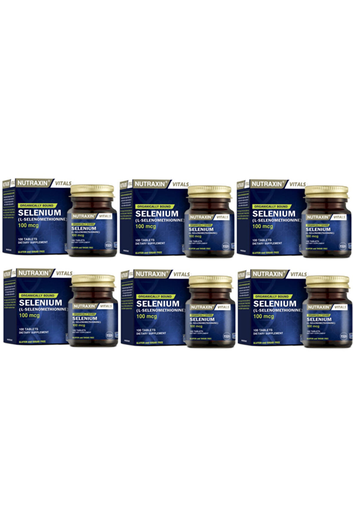 Selenıum 100 Mcg 100 Tablet-selenıum Takviyesi*6 Adet