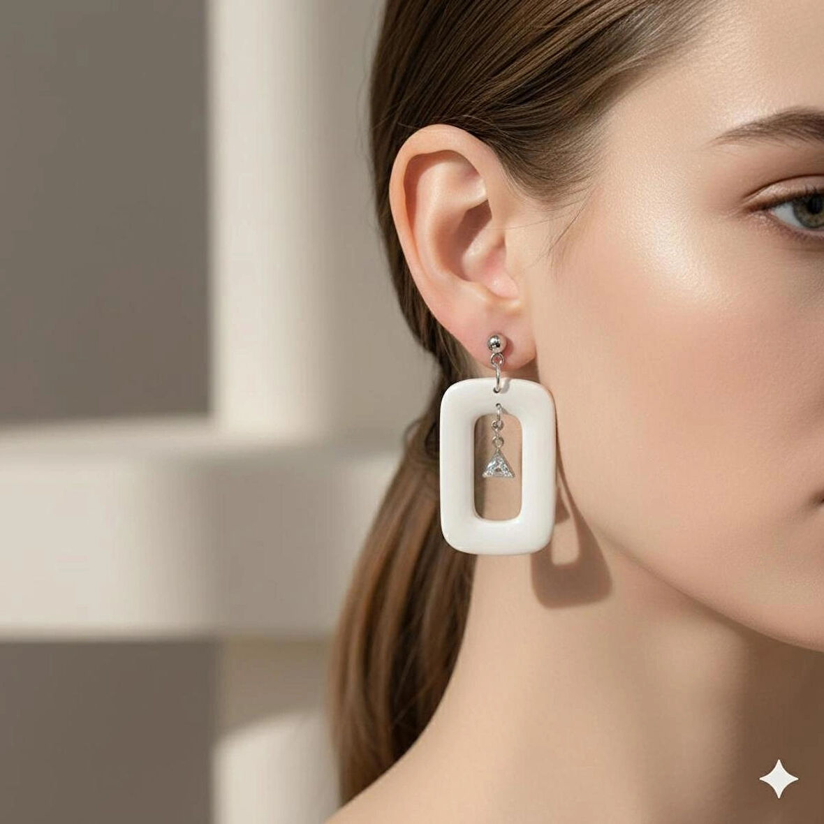 El Yapımı Tasarım Kadın Küpe - Kulağı Ağrıtmayan Çok Hafif ve Renkli Sallantılı Model