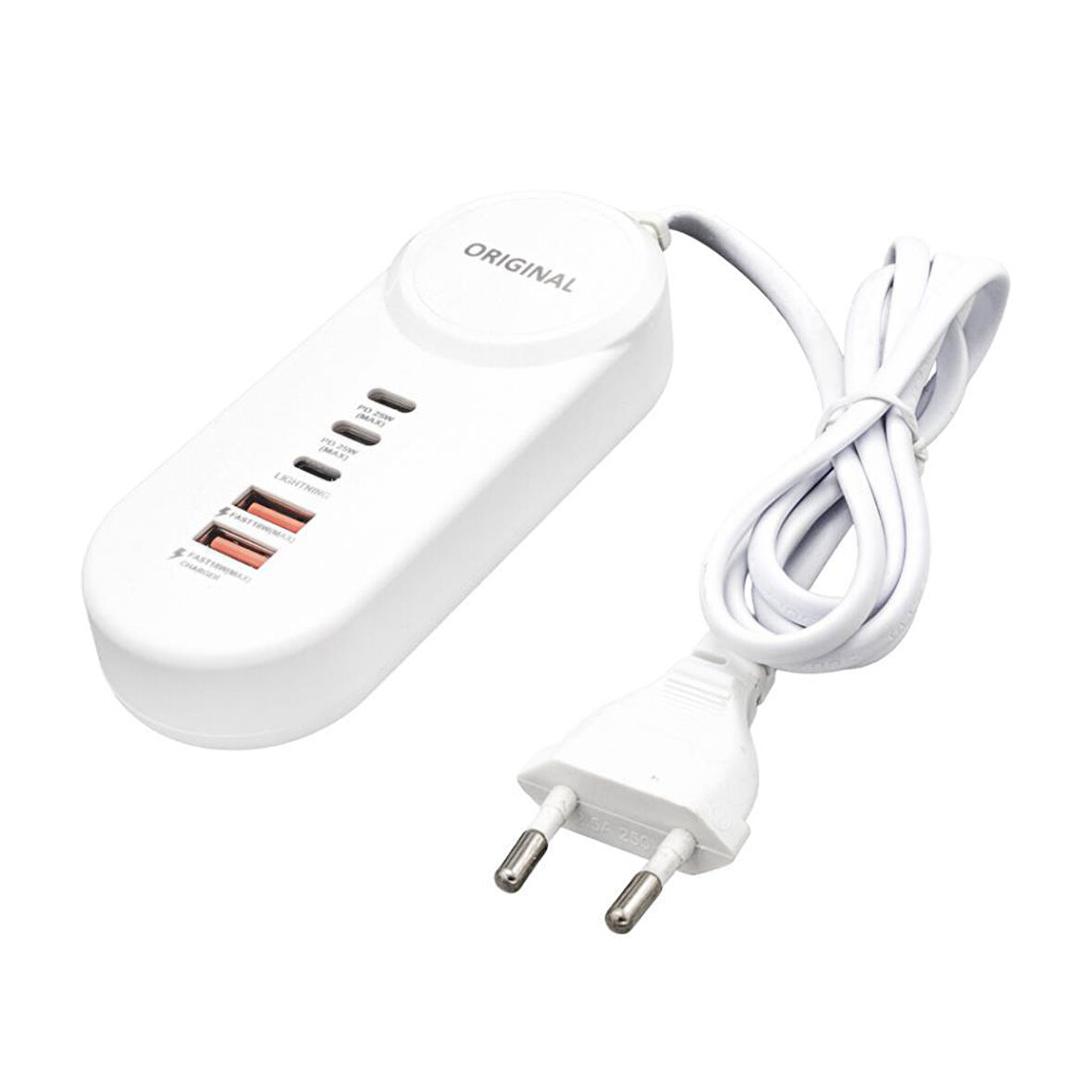 25w Pd Lightning+ 2 Type-c + 2 Usb Şarj Adaptör