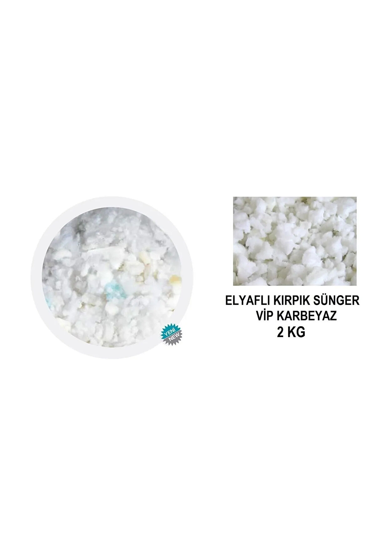 Elyaflı Kırpık Sünger Vip Karbeyaz Elyaflı Kırpık 2 Kg Mobilya Koltuk Minder Kırlent Dolgu