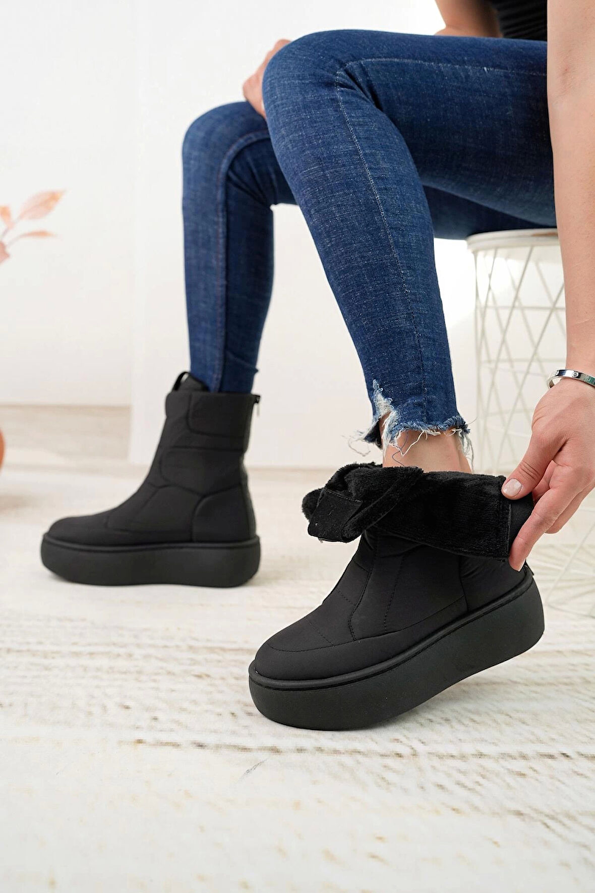 Beverly Hills Polo Club 40001 Siyah Kadın Sneakers Bot