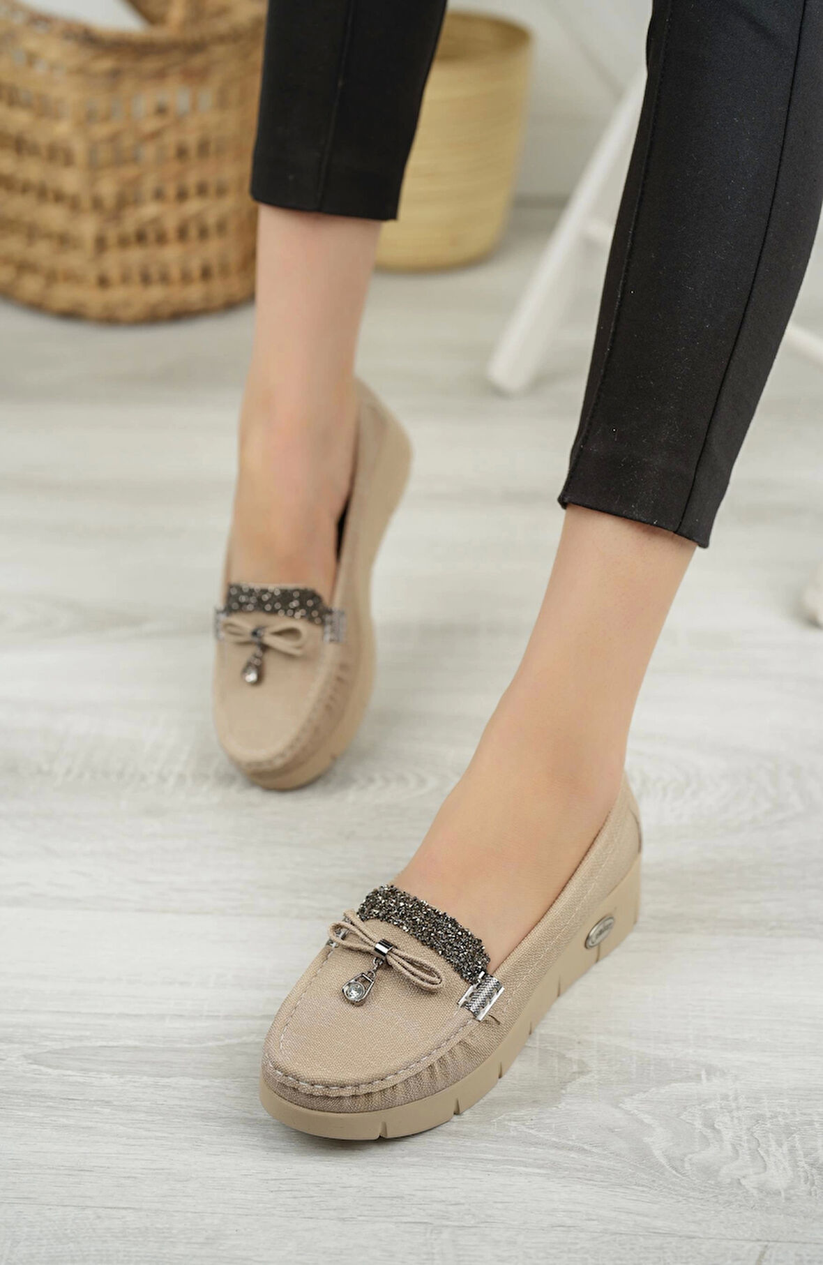 Nesil Shoes Nstar 400 Bej Kot Anatomik Günlük Kadın Ayakkabı