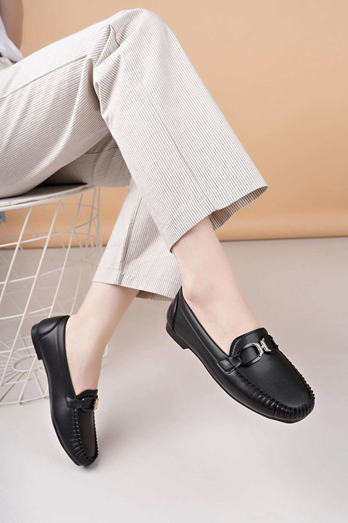 Nesil Shoes Neyna Rk45 Siyah Günlük Kadın Babet