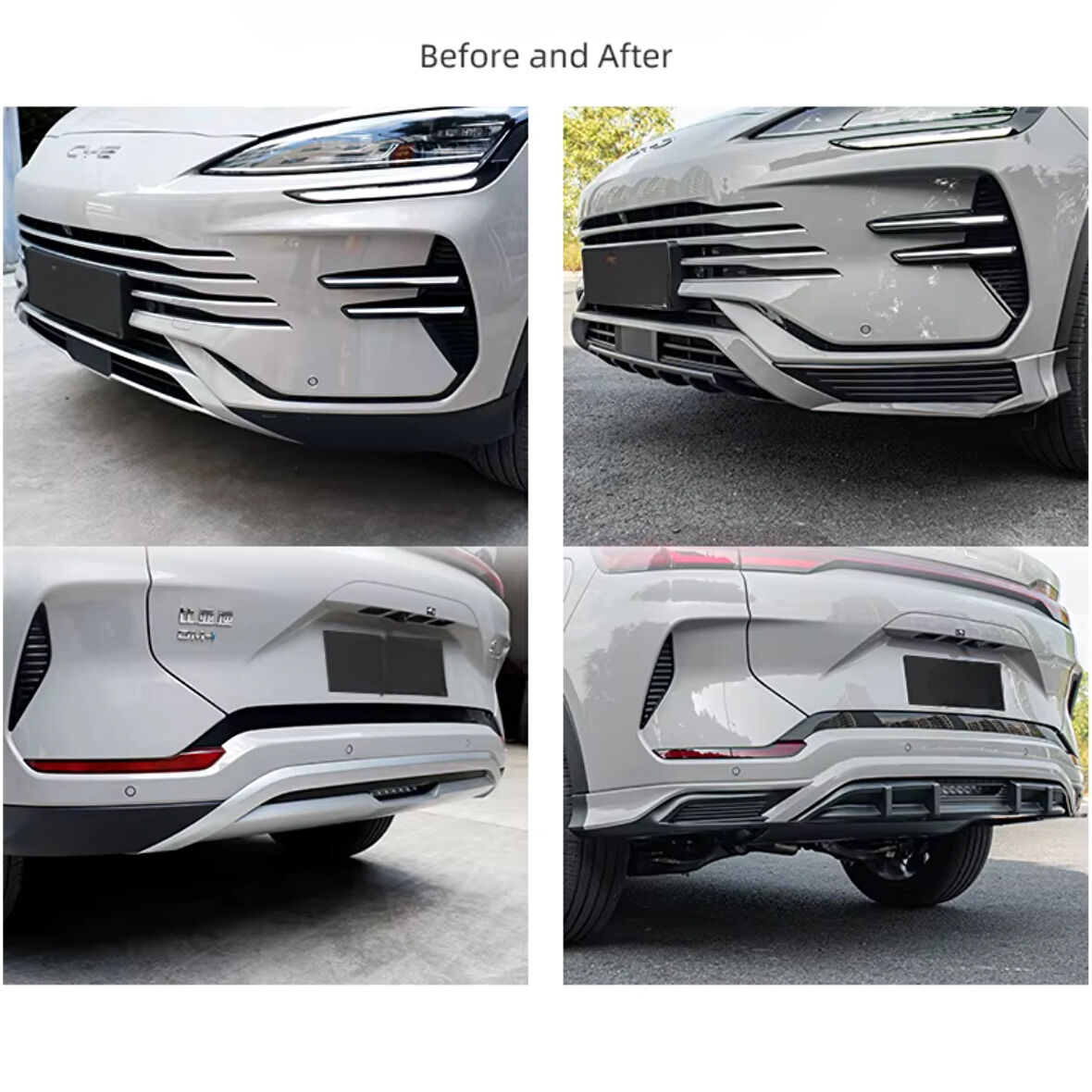 BYD SEAL U BODY KİT Ön Lip Arka Lip Siyah Renk 2Parça (Boyasız) +2 Adet Spoiler