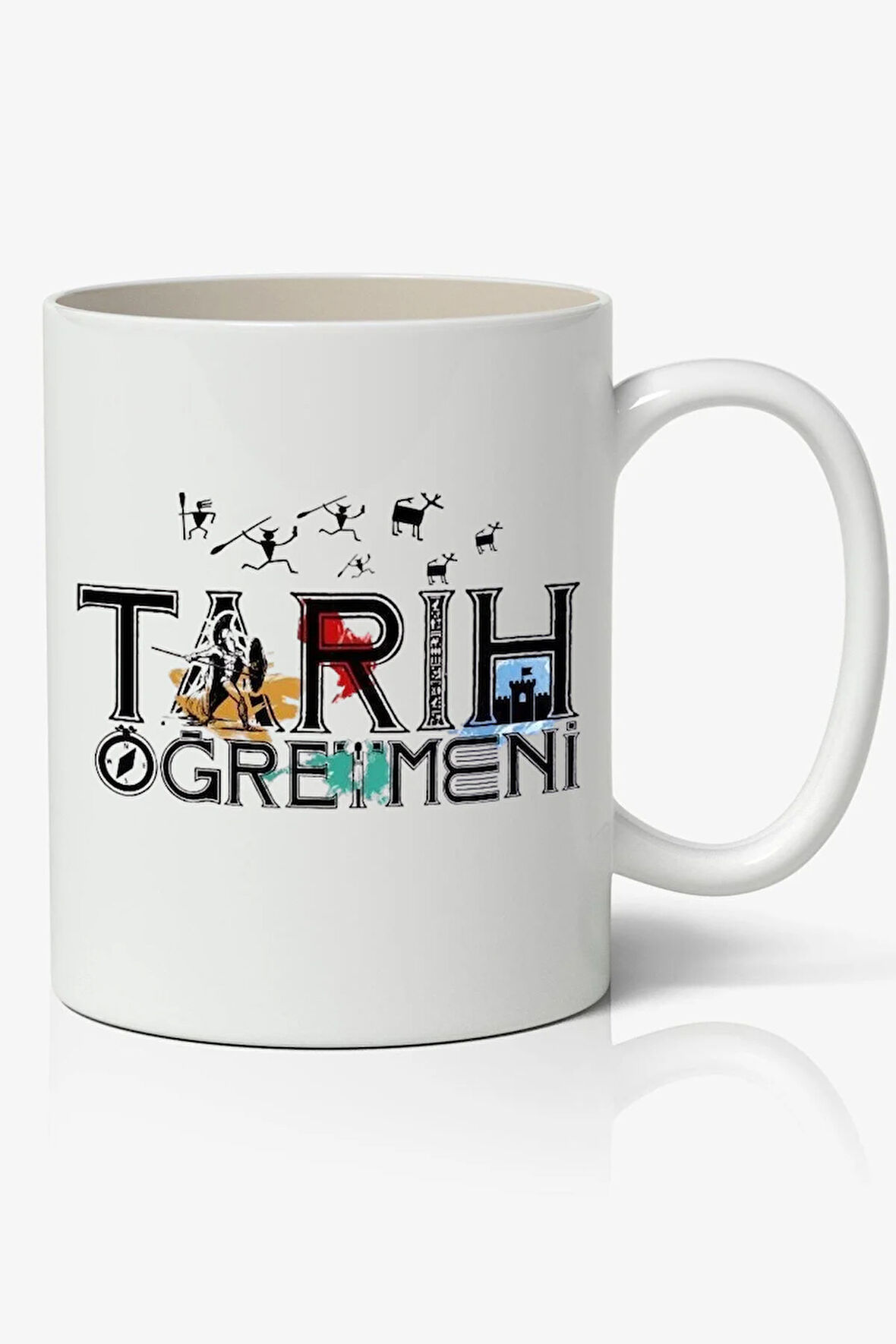 Kişiye Özel Tarih Öğretmeni Öğretmene Hediye Beyaz Kupa - Öğretmenler Günü