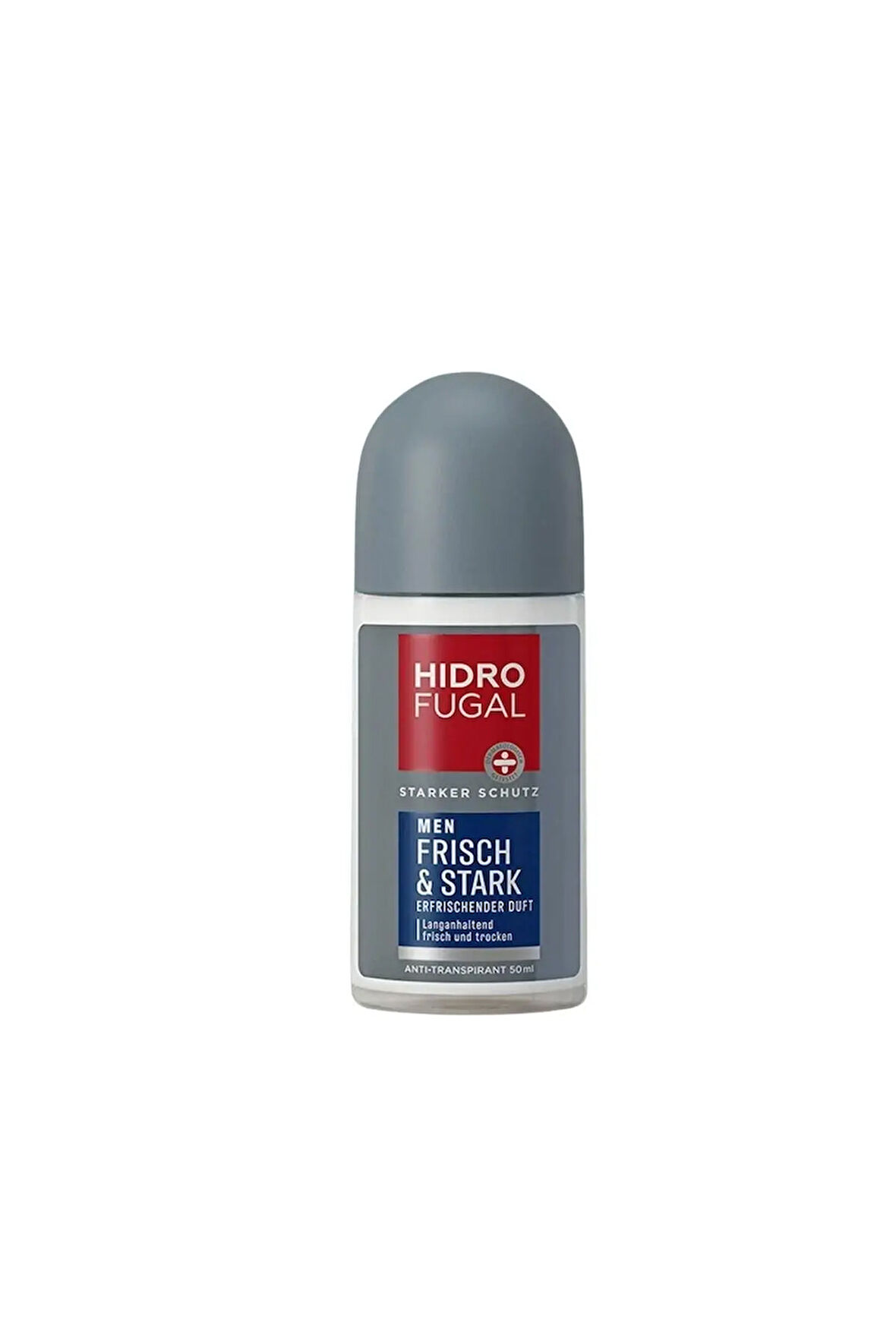 HidroFugal Men Fresh & Stark Roll-On Tazeleyici Kokulu Güçlü (Terleme Önleyici Koruma, Etil Alkol İçermeyen) Erkekler İçin Rolon 50ml
