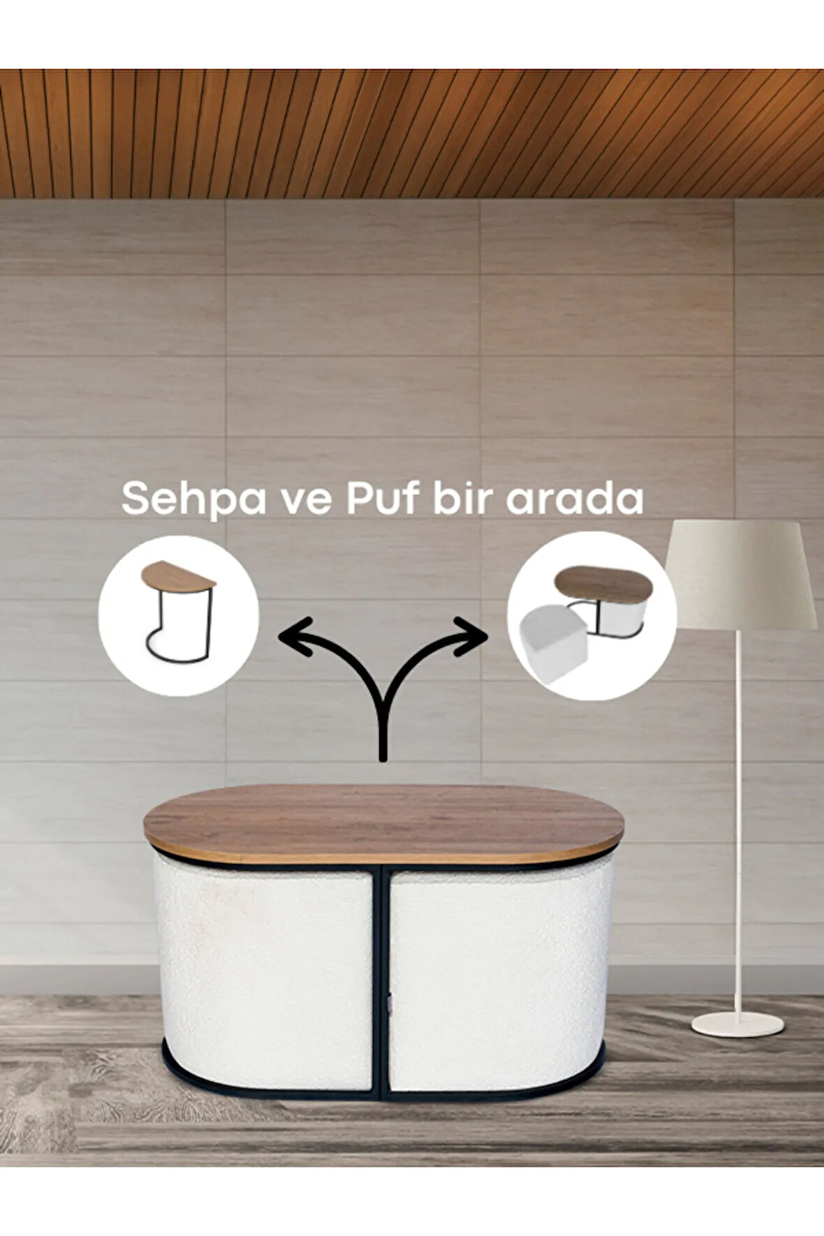 Evo Fonksiyonel Sehpalı Puf