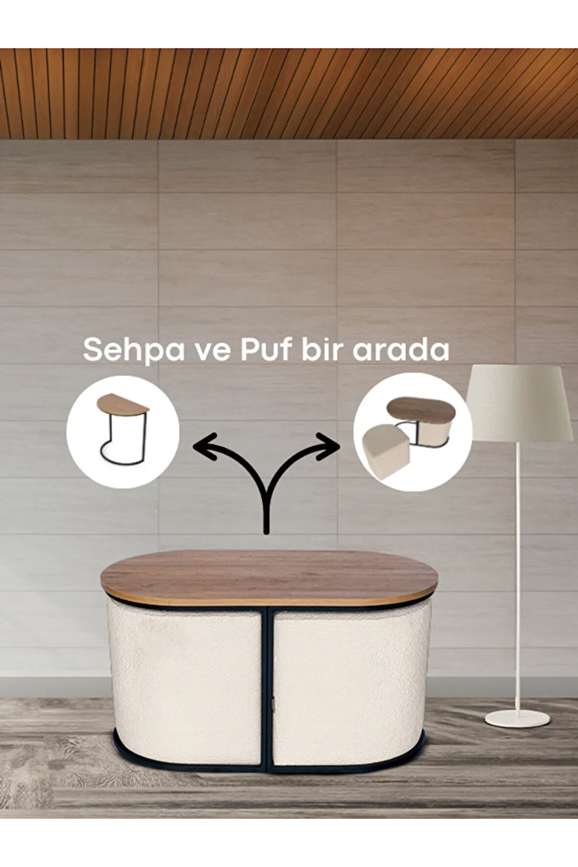 Evo Fonksiyonel Sehpalı Puf