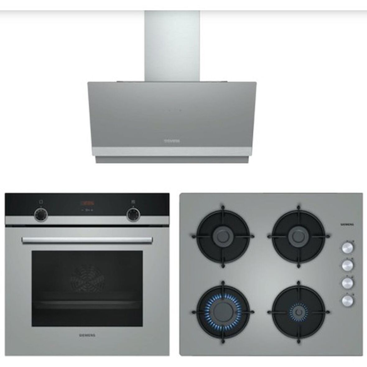 Siemens HB234FEH0T-EO6C8PO00O-LC65KAJ70T Titanium Gri Ankastre Set 2 (60 Cm Ocaklı)
