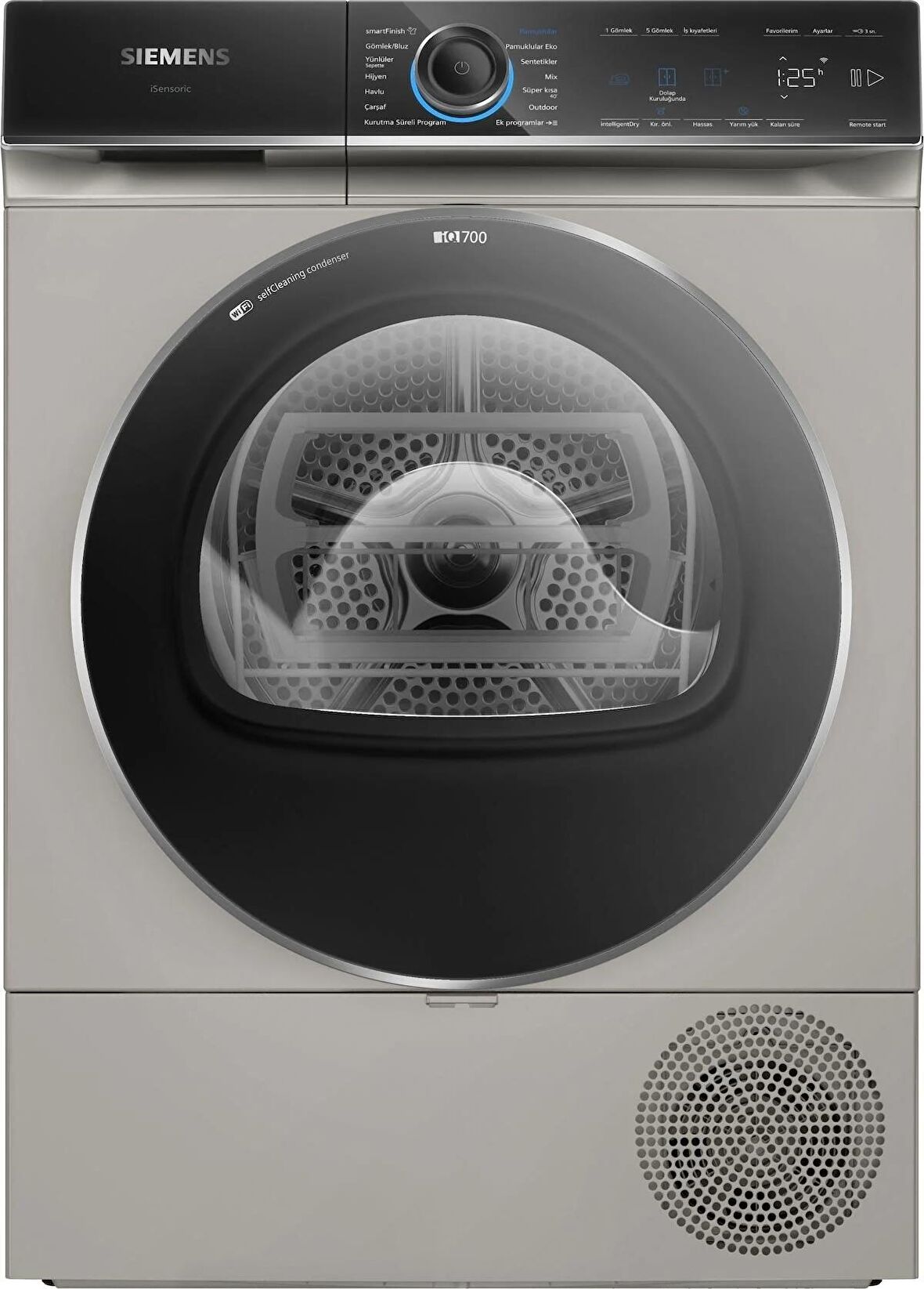 Siemens WQ45B2AXTR 9kg Isı Pompalı Silver Kurutma Makinesi