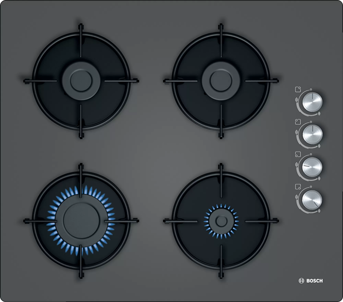 Bosch POP6C9O10O Doğalgazlı 4 Gözlü Ankastre Ocak