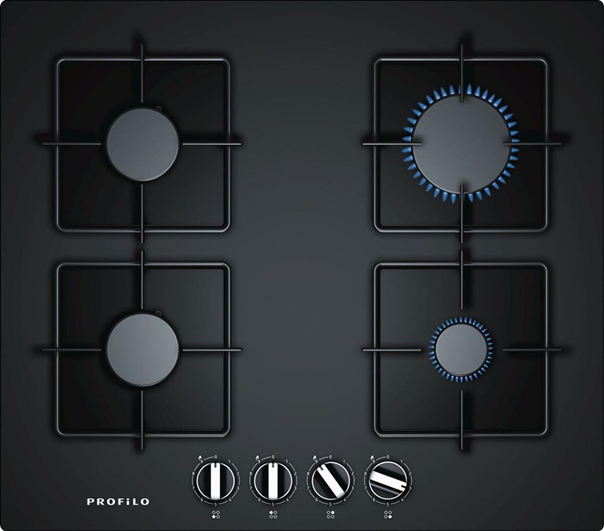Profilo OP16P6B10D Doğalgazlı 4 Gözlü Ankastre Ocak
