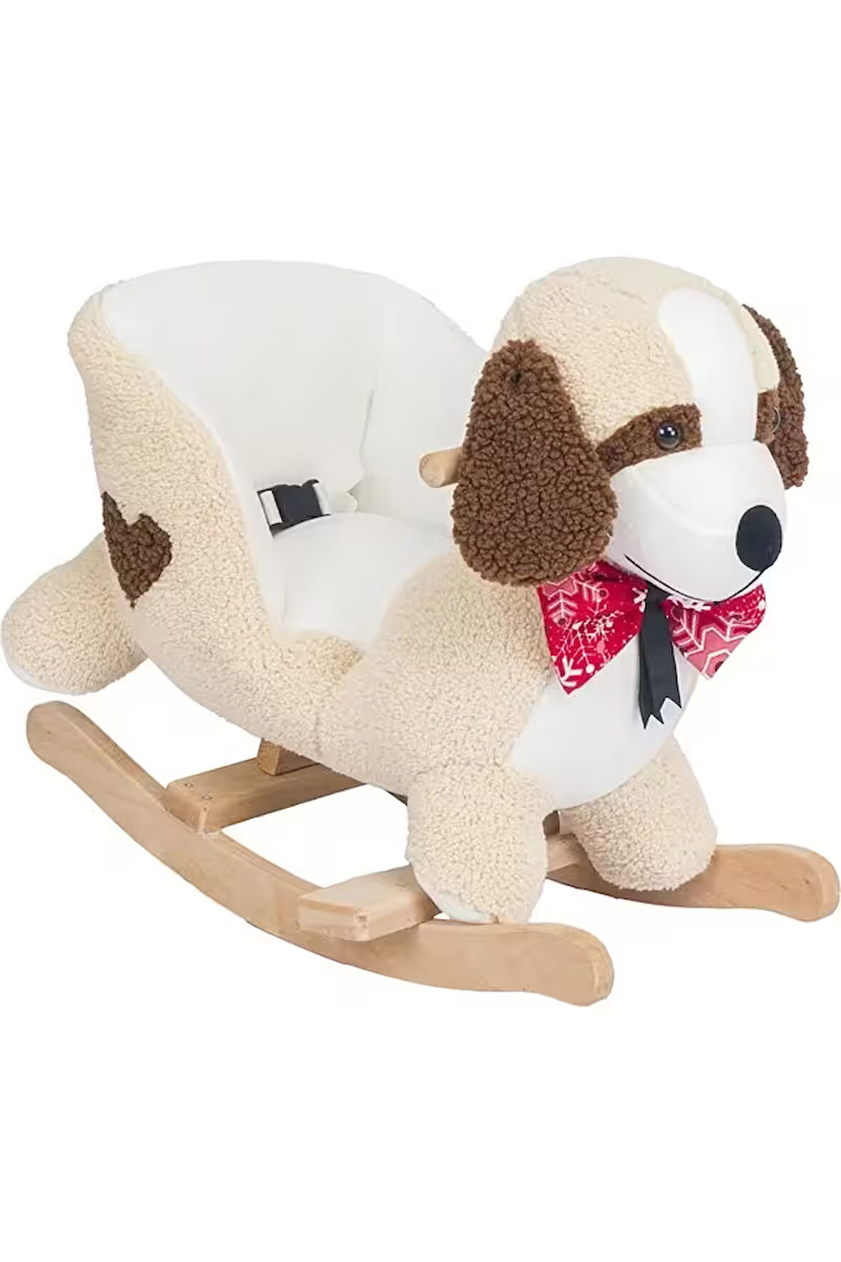 VaVbaby Sallanan At Ahşap Peluş Yumuşak - Köpek Latte