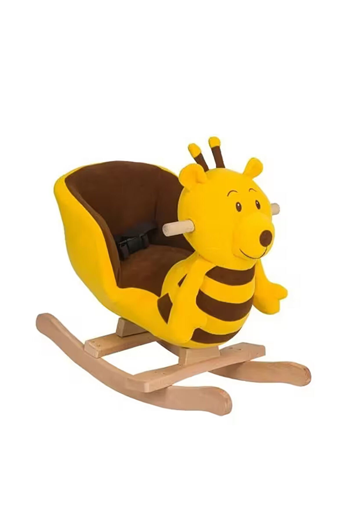 VaVbaby Sallanan At Ahşap Peluş Yumuşak - Arı Sarı