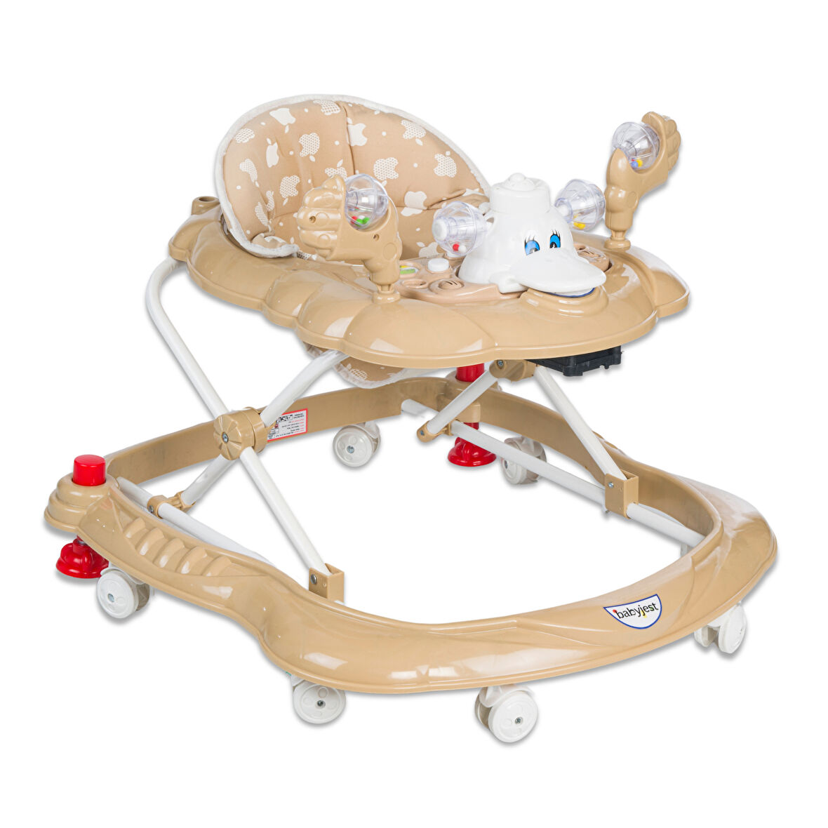 VavBaby BeriBeri Stoperli Müzikli Yürüteç Kahverengi