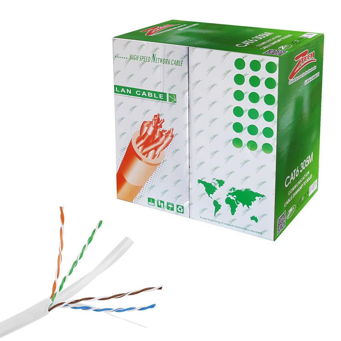 ZTECH ZR-766 CAT6 KABLO 23AWG 305MT