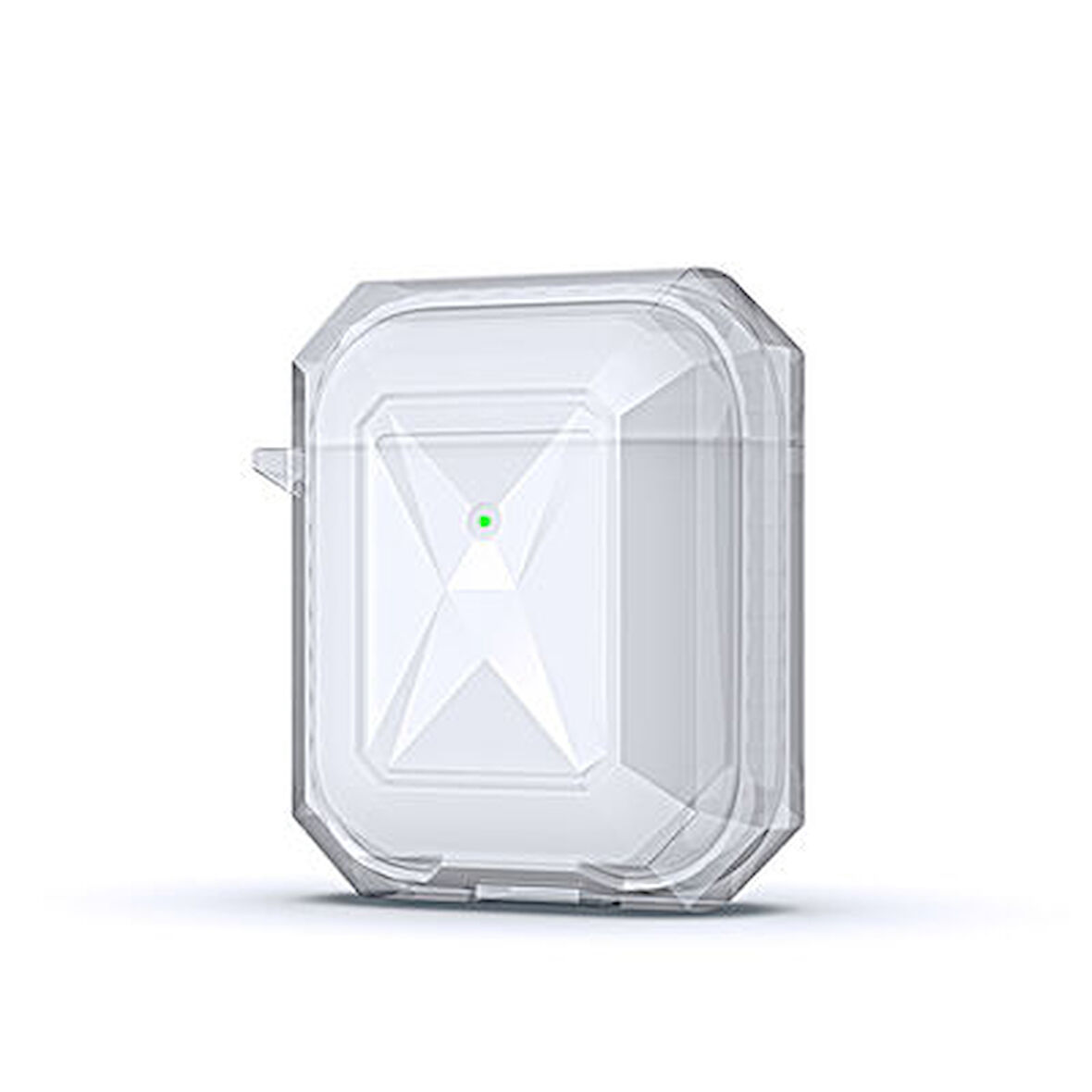 Apple AirpodsŞeffaf Geometrik Tasarımlı Airbag-22 Silikon Kılıf