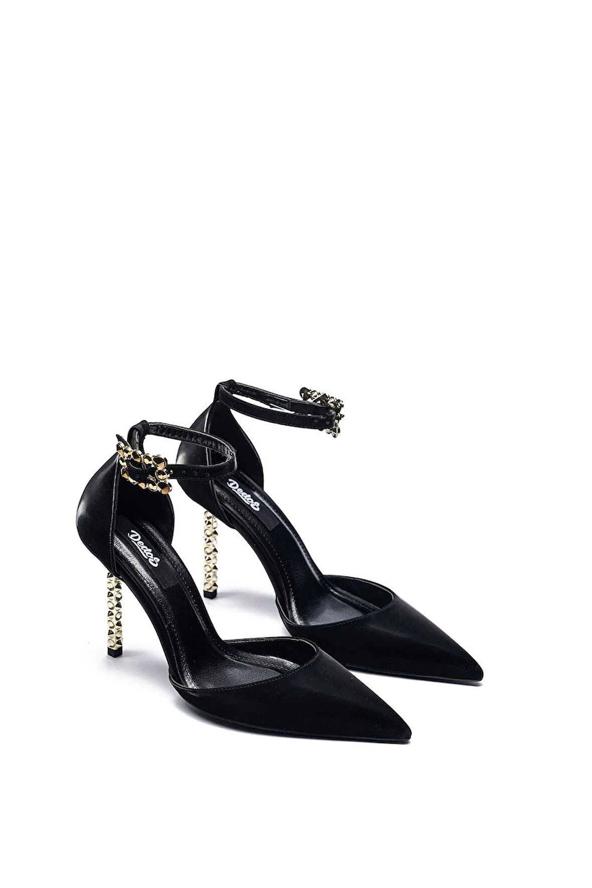 Yüksek Topuklu Taş İşlemeli Şık Tokalı Abiye Ayakkabı 425