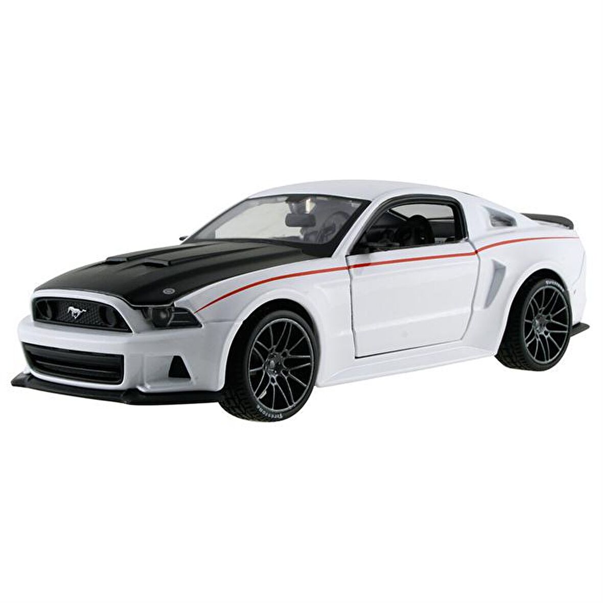 Maisto 1:24 2014 Ford Mustang Street Racer Model Araba - Beyaz