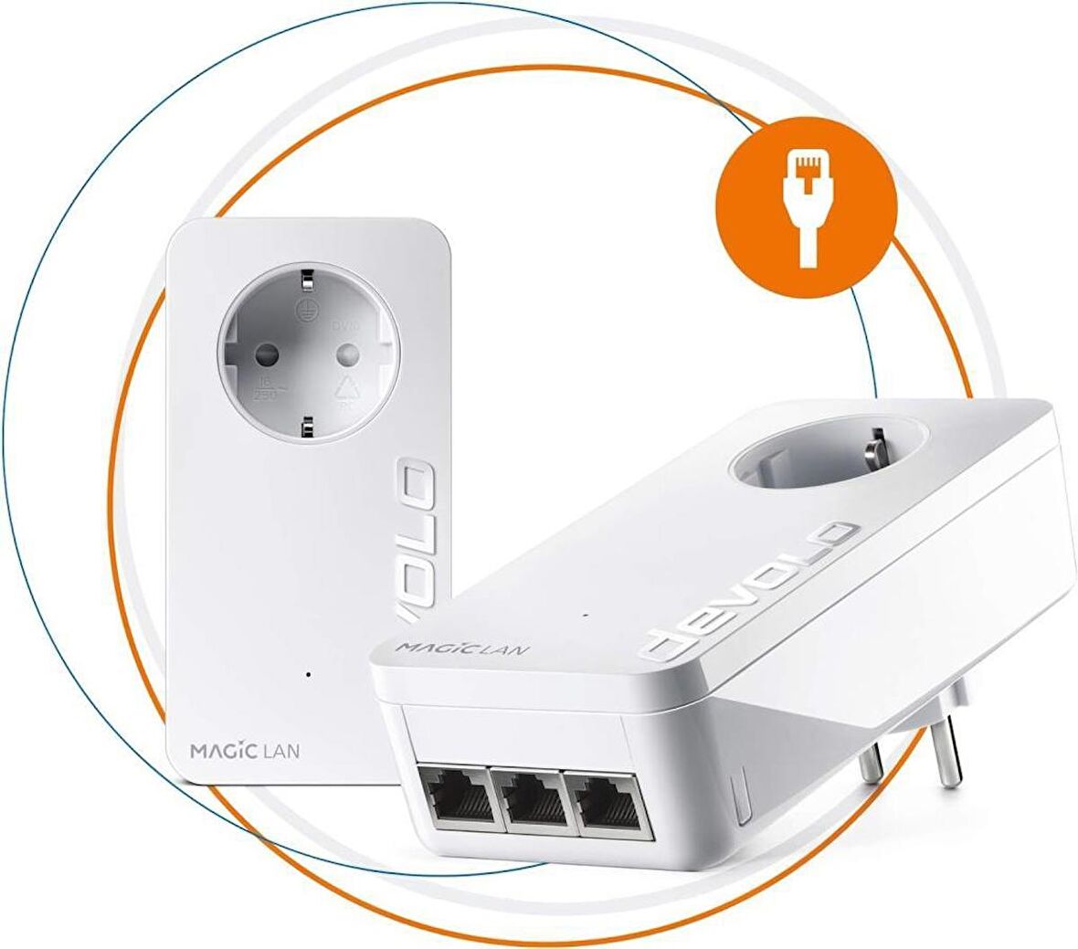 devolo Magic 2 LAN triple Başlangıç Kiti I Mesh Wi-Fi I Powerline: 2.400 I WiFi Menzil Genişletici I Access Point I Tak Çalıştır