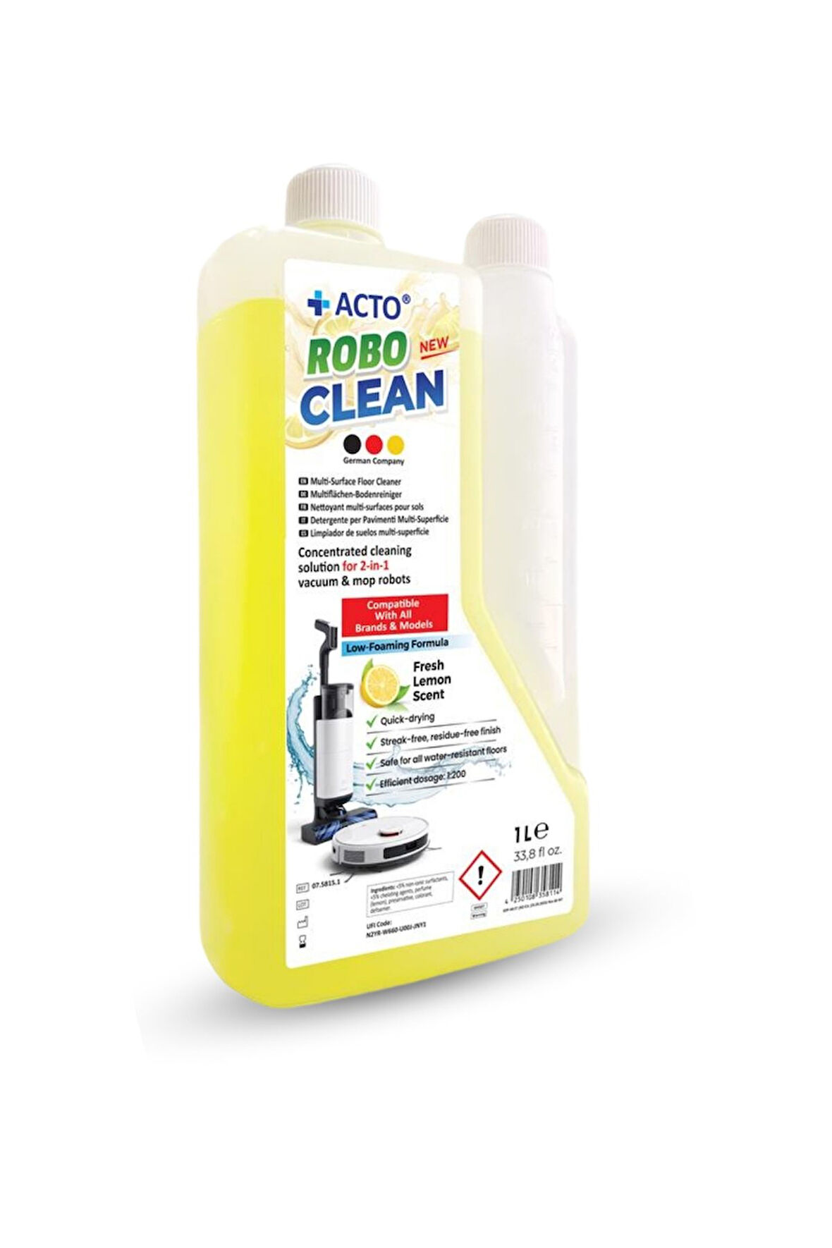 Acto® Robo Clean – Robot & Islak Dikey Süpürgeler İçin Konsantre Yüzey Temizleyici
