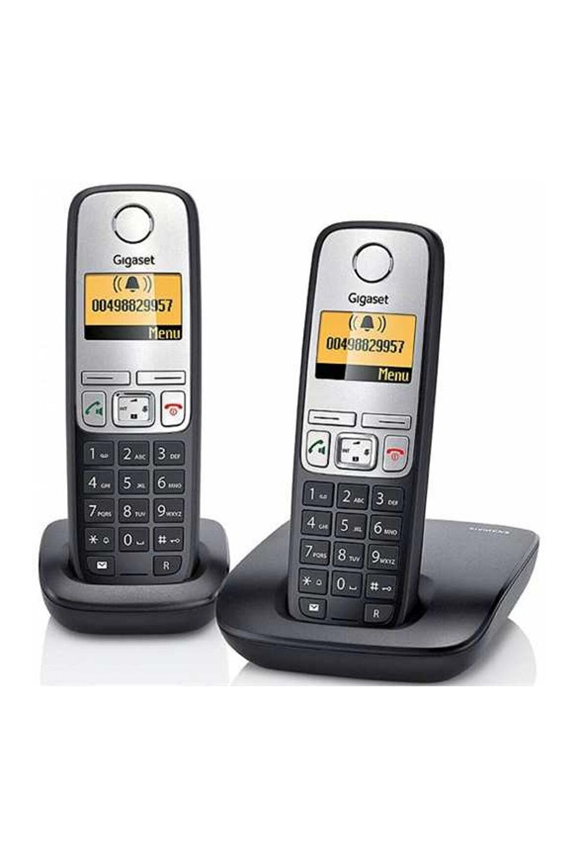 Gigaset A415 Duo 2 li Siyah Telsiz Dect Telefon 100 Rehber Handsfree Işıklı Ekran