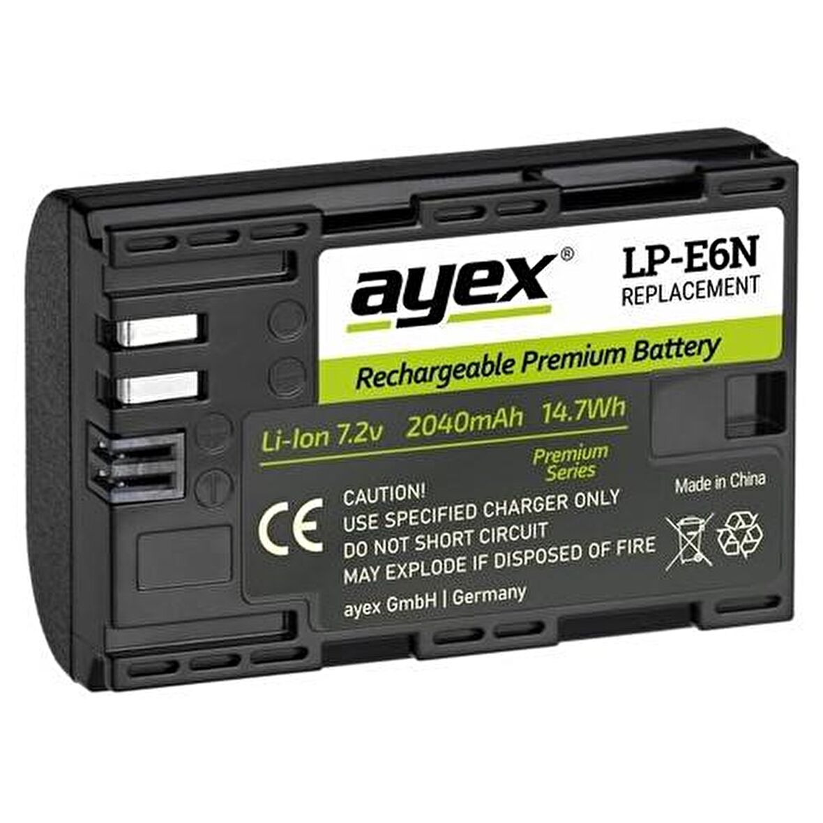 Ayex LP-E6N Batarya, Canon EOS R, R5, R6, 90D, 80D, 70D, 60D, 7D, 6D, 5D Mark II, III, IV Uyumlu