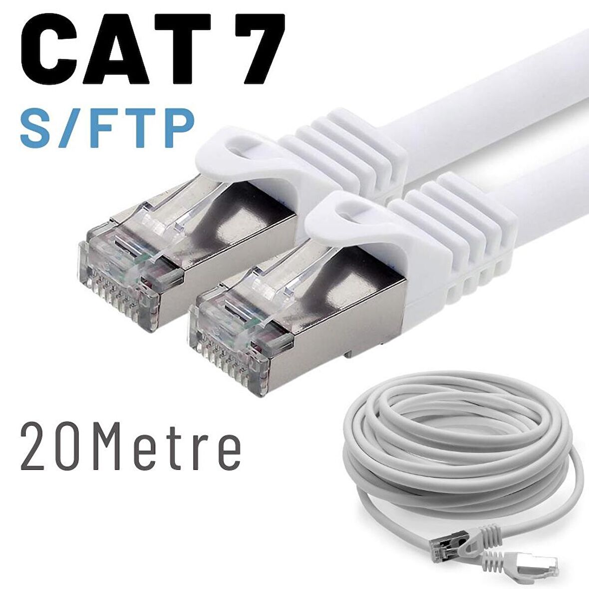 IRENIS 20 Metre CAT7 Kablo S/FTP LSZH Ethernet Network Lan Ağ Kablosu 
