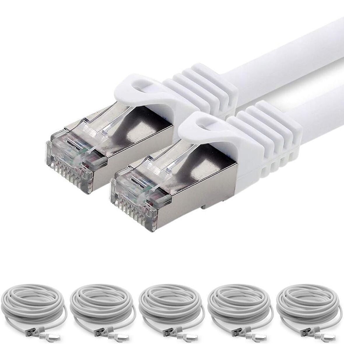5 adet 3 Metre IRENIS CAT7 Kablo S/FTP Ethernet Network LAN Ağ Kablosu