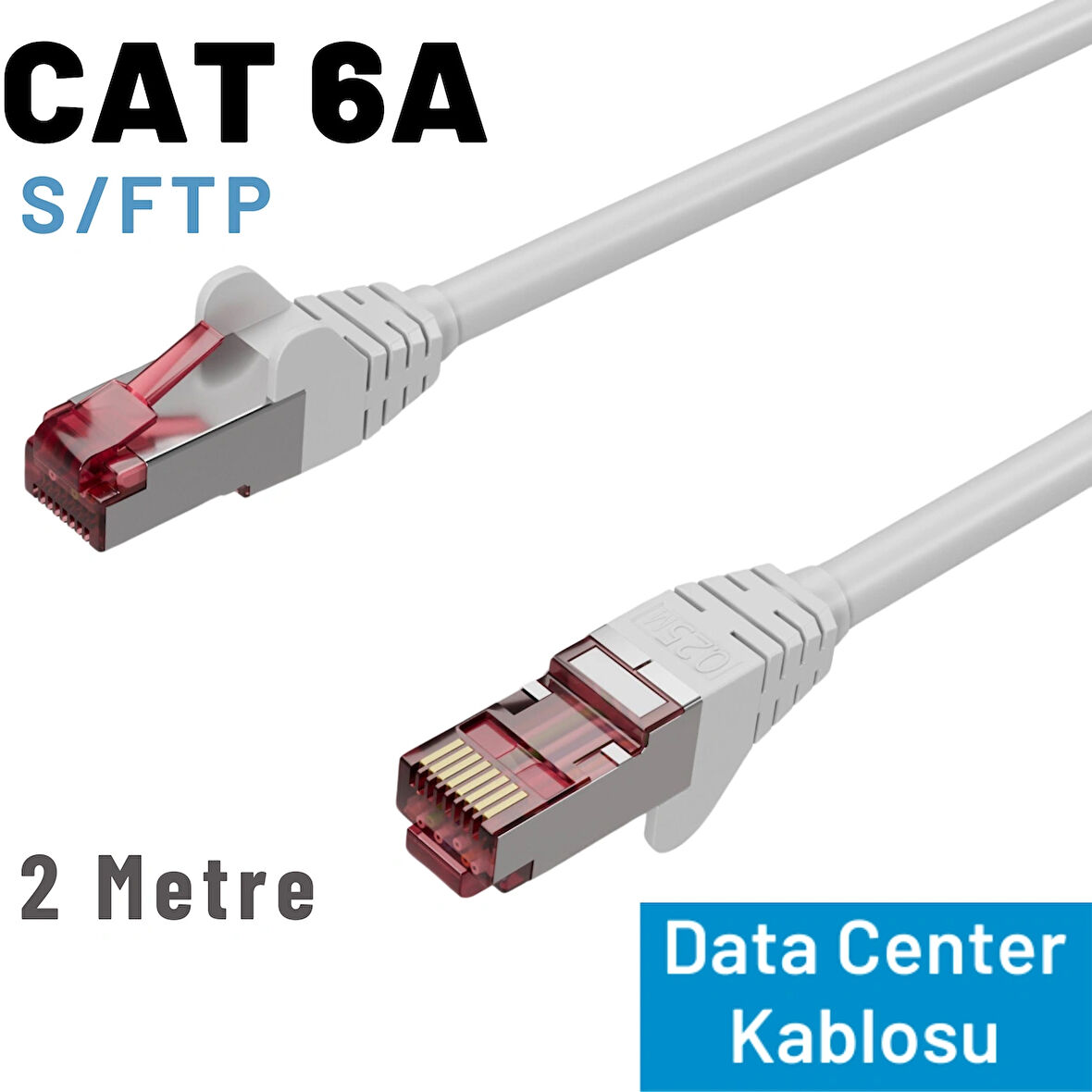 IRENIS 2 Metre Beyaz CAT6A S/FTP Ethernet Data Center Kablosu