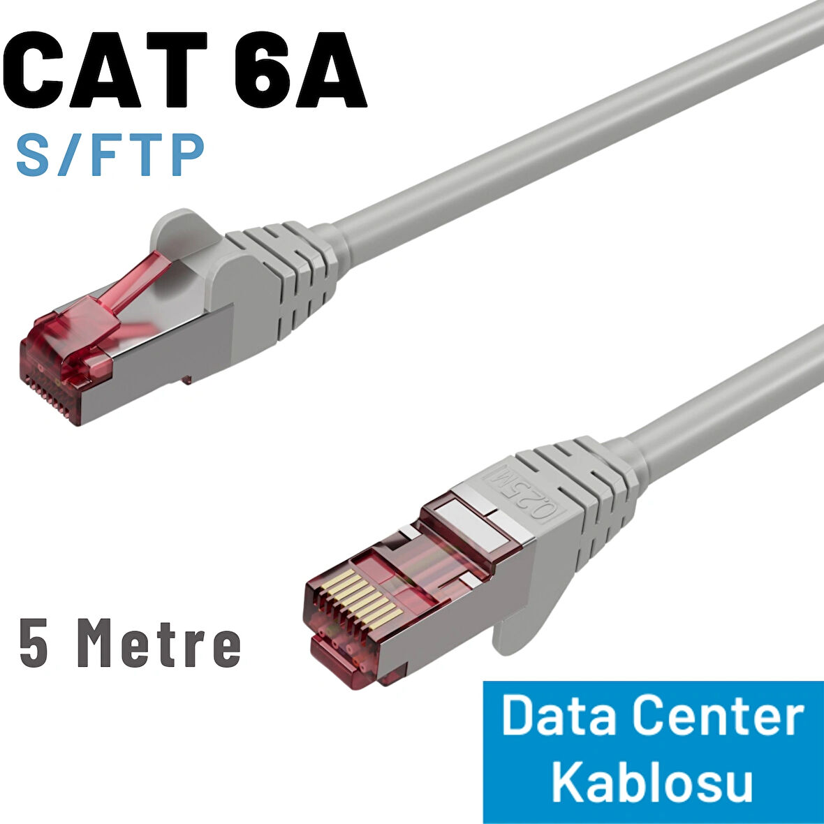 IRENIS 2 Metre Gri CAT6A S/FTP Ethernet Data Center Kablosu
