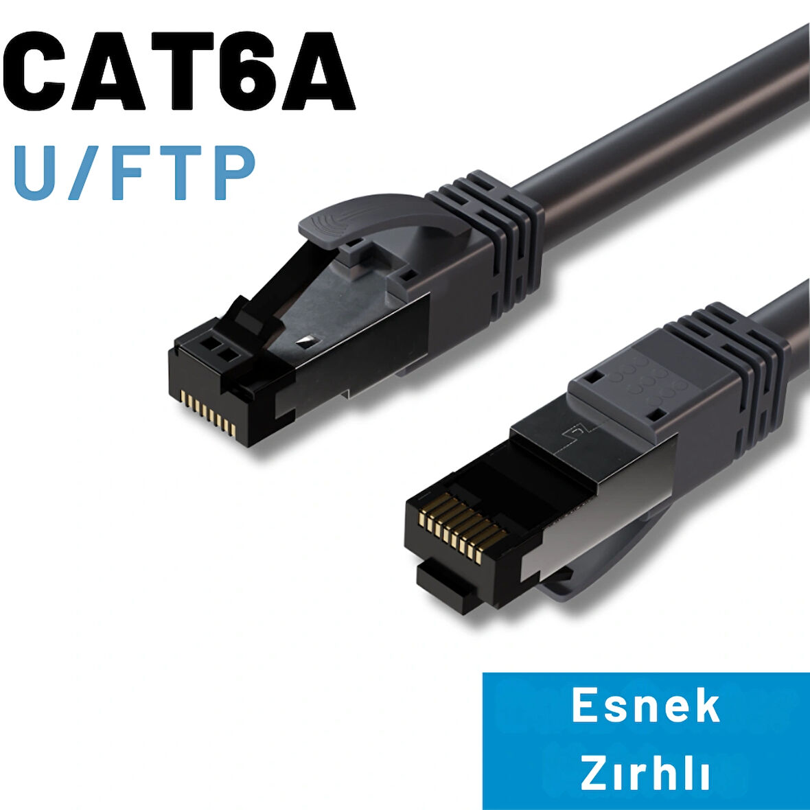 IRENIS CAT6A U/FTP FlexArmor(Esnek Zırh) Kablo, 10 Metre