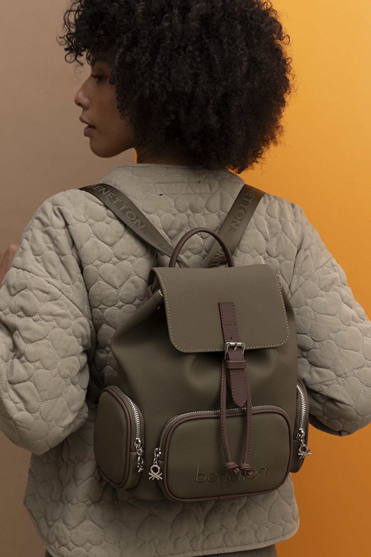 Benetton 1409 Kadın Çanta HAKİ-KAHVE