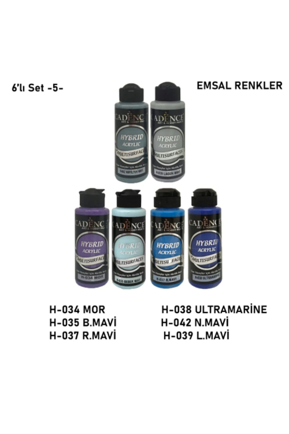 Hybrid Multisurface 120ml 6'lı Mavi Set (5)