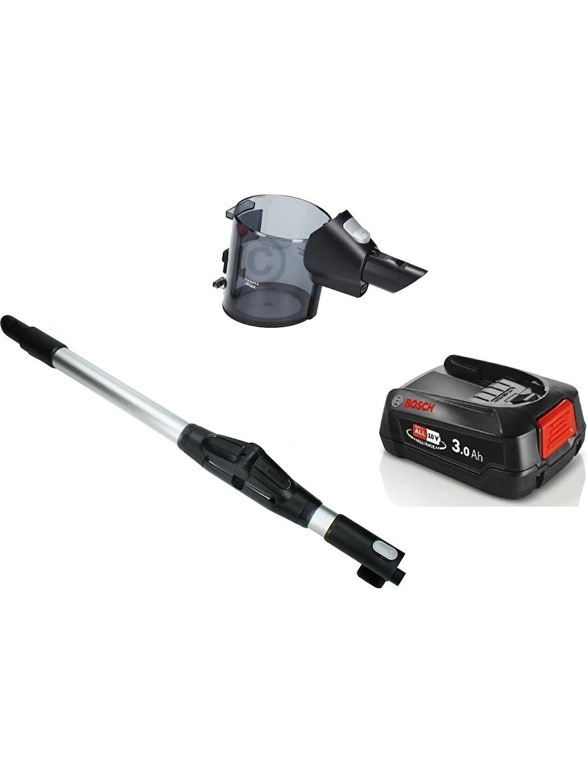 Bosch Unlimited 6-7 Serileri Uyumlu Kırılabilir Boru Toz Haznesi 3 Ah Batarya 3lü Set