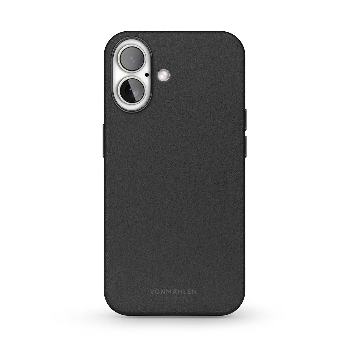 Vonmahlen Deri Görünümlü Kapak & Kılıf iPhone 16 - Siyah