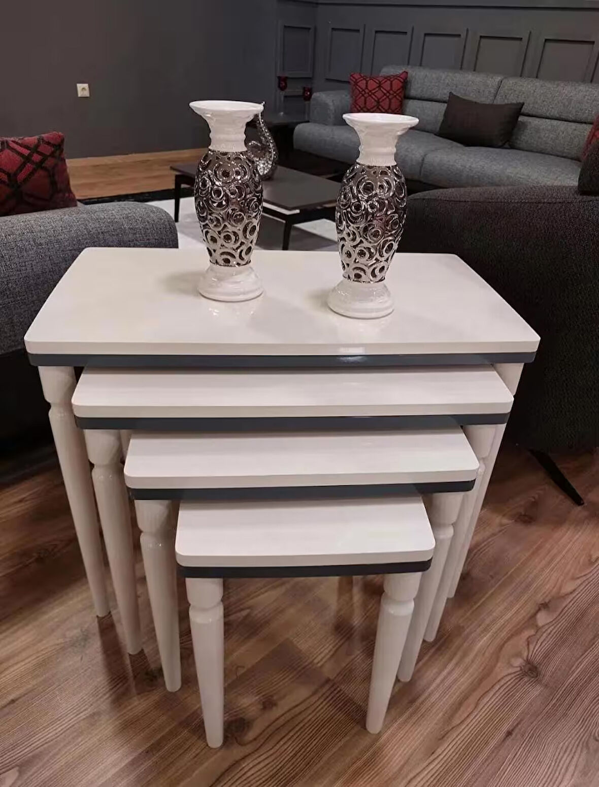 4lü Lüx Zigon Krem Antrasit