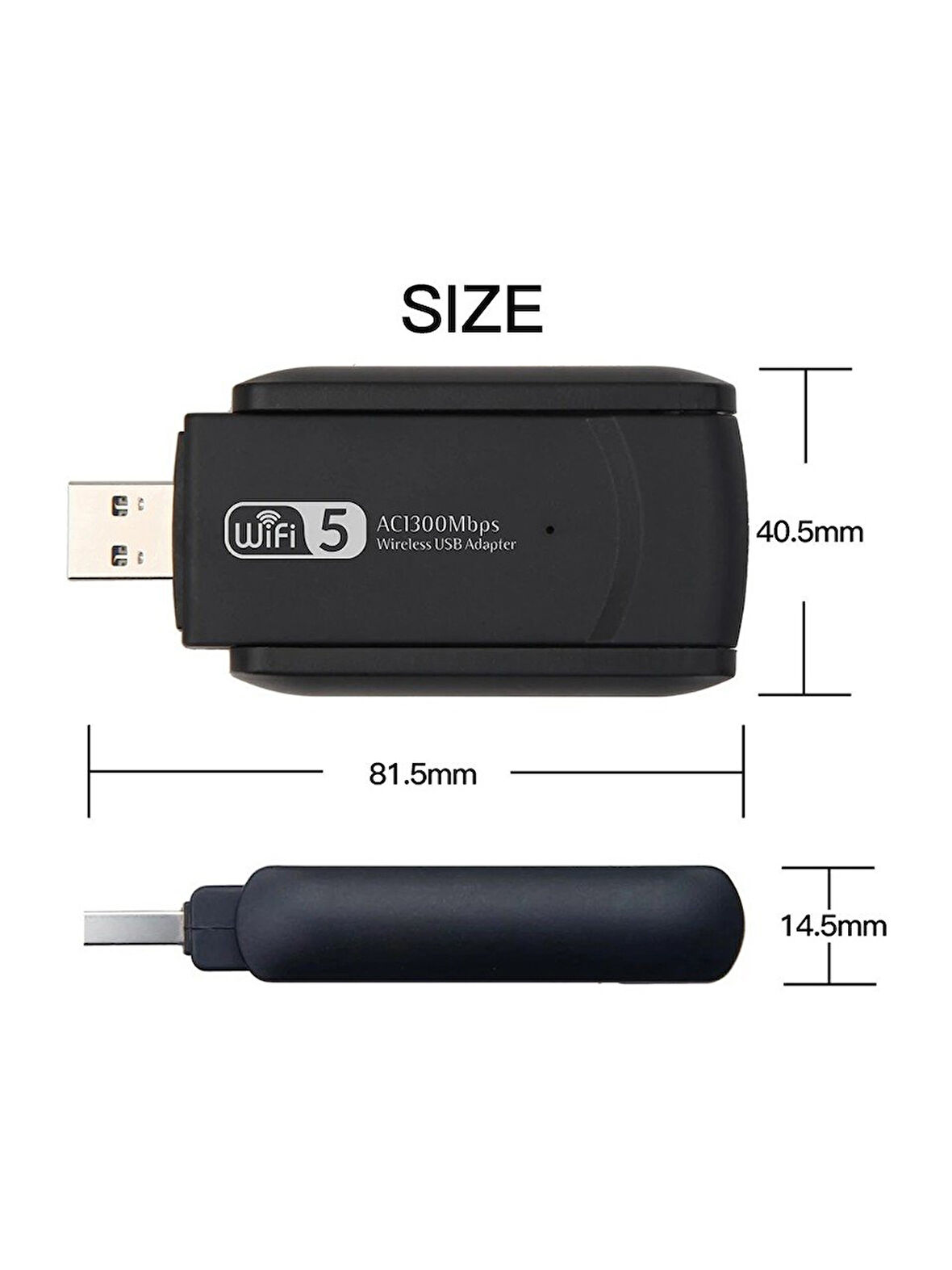 S LİNE 1300MBPS USB 3.0 Wifi Adaptörü Dual Band 2.4ghz/5ghz /kablosuz usb Adaptör