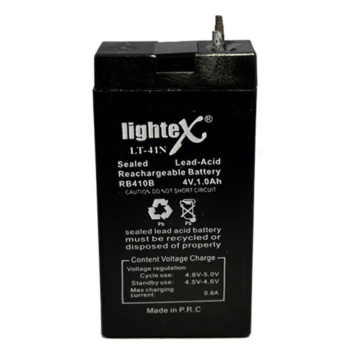 Lightex LT-41N 4Volt 1Amper Akü 65x22x35mm
