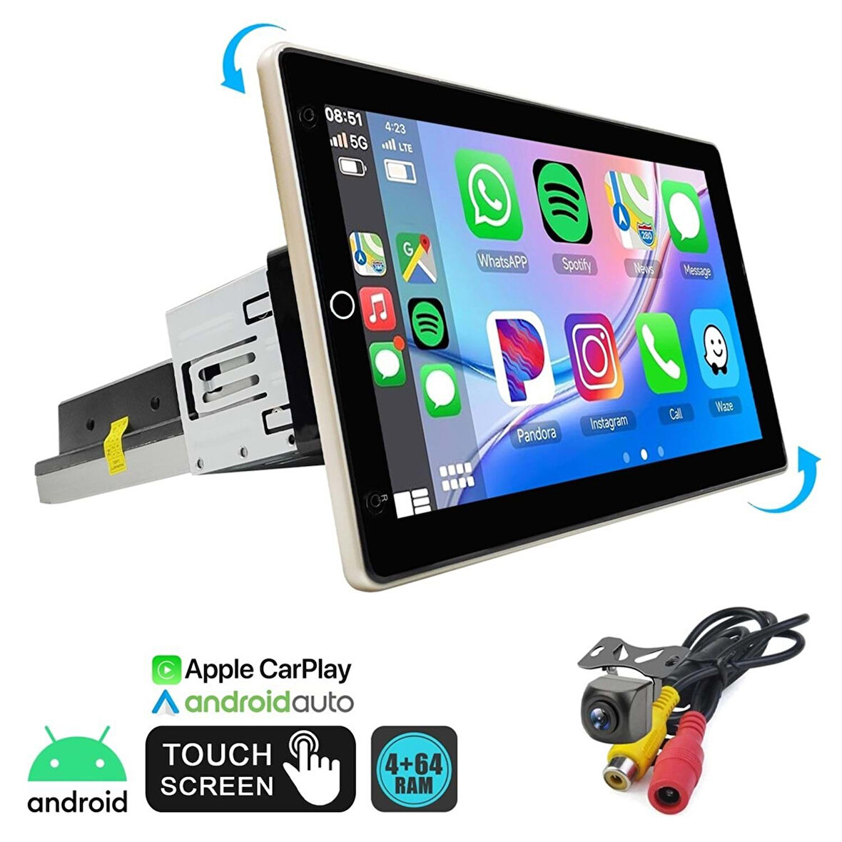 ROSE DC-8610BT-464 10,1" 4GB RAM 64GB HAFIZA A100 İŞLEMCİ 360 DERECE DÖNEN ANDROİD TABLET EKRAN