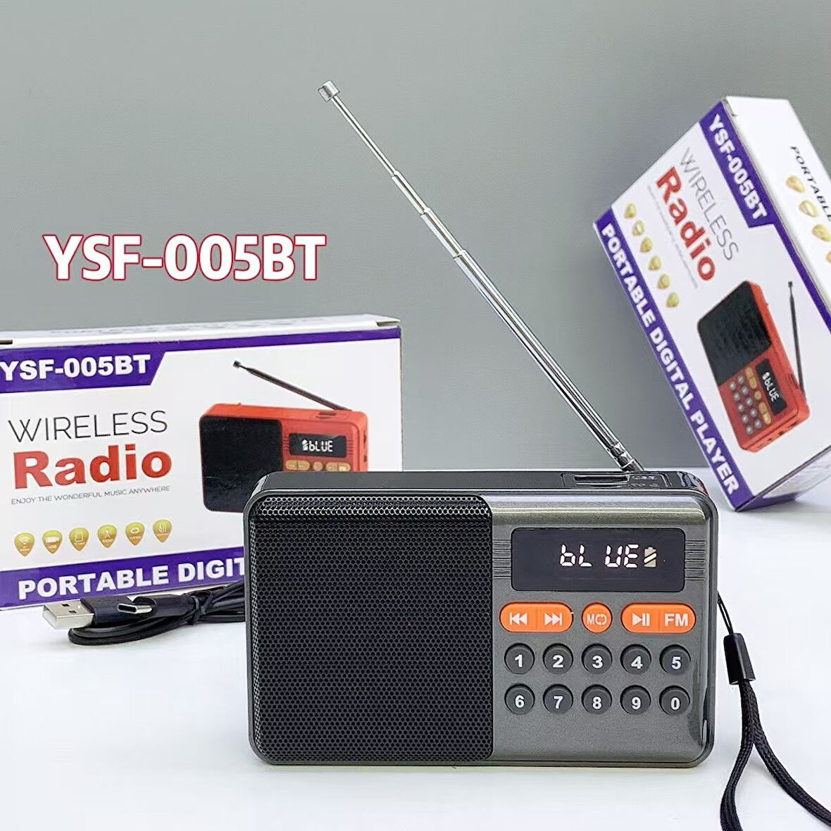Rose YSF-006BT Mp3 Müzik Çalar FM Radyo Bluetooth Mini Wireless Speaker