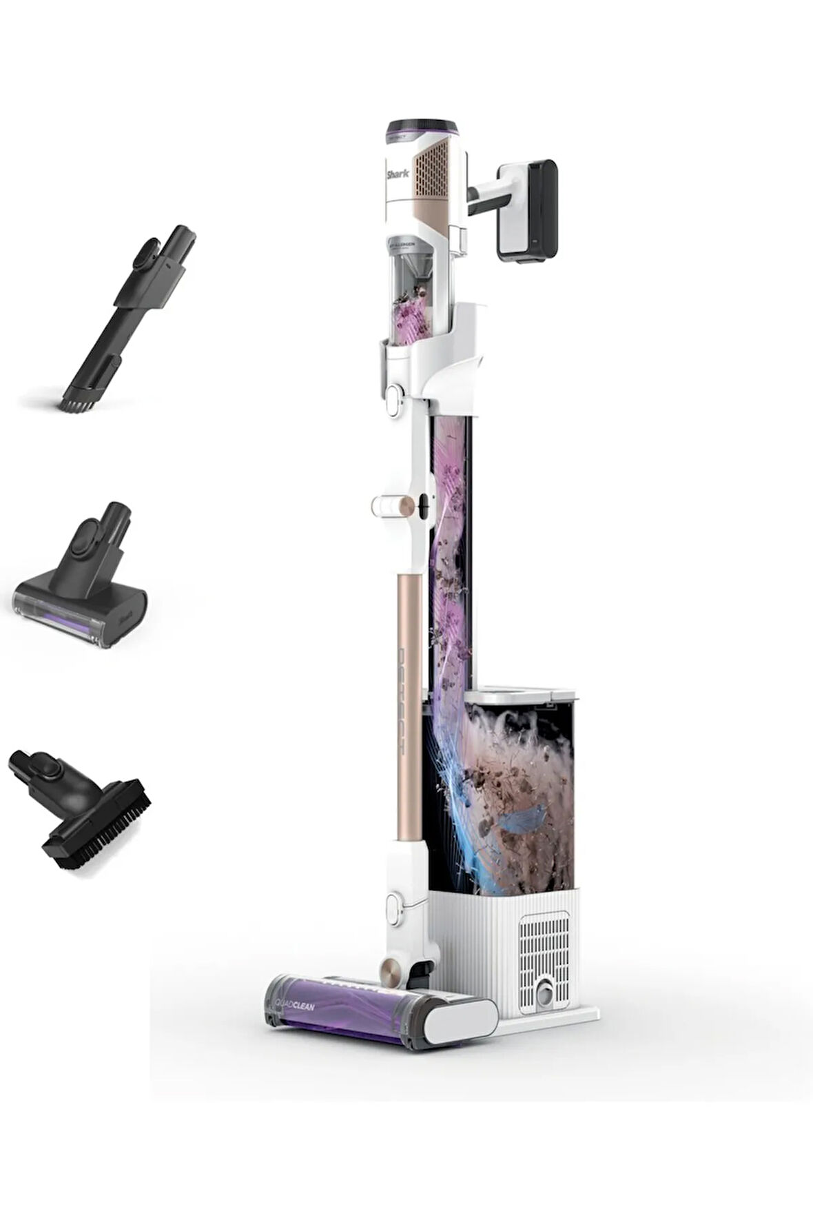 Detect Clean&Empty Auto-Empty Sistemli Turbo Başlıklı Şarjlı Dikey Süpürge - HEDİYELİ