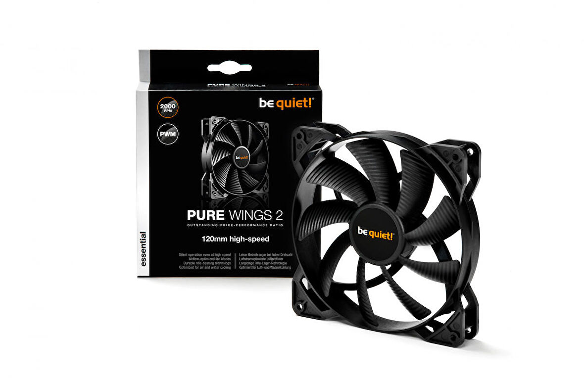 BEQUIET BL081 PURE WINGS 2 120mm 4 Pin PWM Kasa Tahliye Fanı